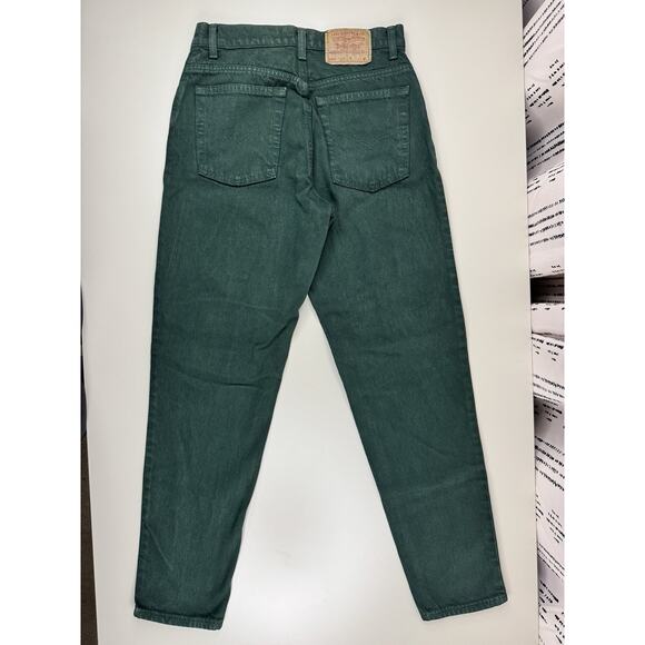 Vintage 1994 Levis 550 Womens 11 Relaxed Fit Tapered Leg Green USA Made Western - Picture 12 of 16